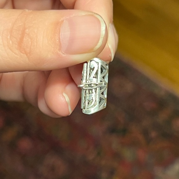 Lab Created Opal Hamsa Hand Cage Pendant In Sterling Silver - Picture 5 of 8